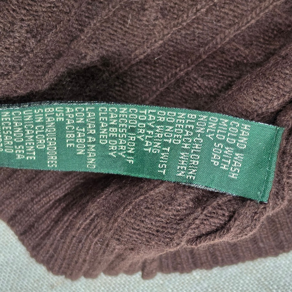 Lauren Ralph Lauren Sweater Vest Womens L Brown Excellent Merino Angora Cashmere - Picture 7 of 9